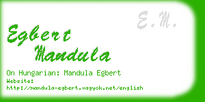 egbert mandula business card